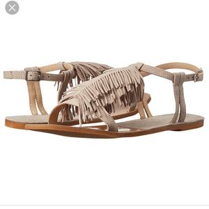 Taupe Fringe Sandals